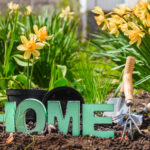 gardening beautiful spring flowers with garden supplies