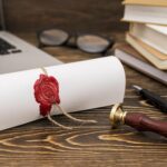 rolled graduation diploma certificate